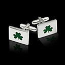 Rectangular Zinc Alloy Cufflinks Groom Wear Accessories