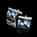 Square Zinc Alloy Cufflinks Groom Wear Accessories