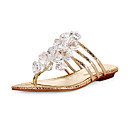 couro superior de baixa sandálias gladiador calcanhar sapatos lua de mel (0985-hk106-4) mais cores disponíveis