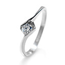 Fashion Round CZ Cubic Zirconia And Stainless Steel Wedding Ring