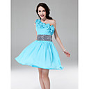 Chiffon A-line One Shoulder Knee-length Chiffon Cocktail Dress inspired by Meghan Linsey
