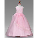 Ball Gown Bateau Floor-length Satin Flower Girl Dress
