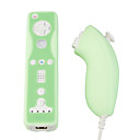 Schutzmaßnahmen Silicone Case / Skin für Nintendo Wii / Wii U Remote und Nunchuk / grün (bcm033)