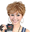 Capless Short High Quality Synthetic Light Brown Curly Hair Wig