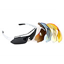 UV400 Sun Glasses Goggle - Bicycle Cycling Sports - 5 lens - White Frame(BC1345061)