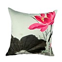 Cushion Cover-Ink Painting Lotus III