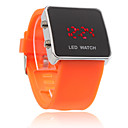 silicone banda gelatina portato orologio da polso per uomo donna (arancione)