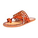 leatherette superior chinelos calcanhar flat boêmio com sapatos de fivela lua de mel mais cores disponíveis