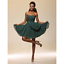 A-line Sweetheart Short/ Mini Side-Draped Chiffon Cocktail Dress