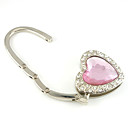Bag-shaped Heart Stone Purse Hanger-Pink (set of 4)