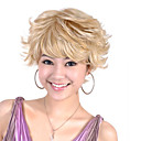Capless Short Top Grade Quality Synthetic Blonde Curly Hair Wig