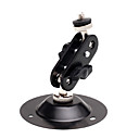 Black Wall Mount Stand Bracket for CCTV Security Camera (Base diameter: 7.2cm)