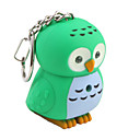 Chouette keychain avec une lampe de poche à DEL et des effets sonores