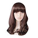 Capless Long Top Grade Quality Synthetic Chocolate Brown Curly Hair Wig