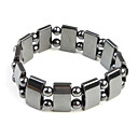 bracelet magnétique avec des perles rectangle et rond, pour les garçons