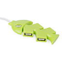 Fish Bone 4-Port 2.0 USB Hub(Green)
