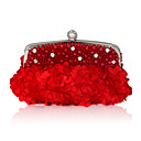  satin skal med rhinestone aften håndtasker / koblinger flere farver