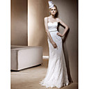 Sheath/ Column Sweetheart Floor-length Lace Wedding Dress