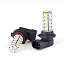 2 Pcs Car 68 LED SMD Bulbs 9006/HB4 Fog/Day Light (White)