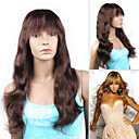 Beyonce's Fashionable Style Custom Full Lace Natural Wave 16" Indian Remy Hair with Bang - 26 Colors To Choose