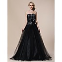Ball Gown Sweetheart Floor-length Sequined Tulle Prom Dress