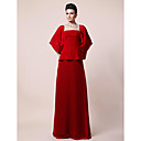 Sheath/Column Square Floor-length Chiffon Evening/Mother of the Bride Dress Dress