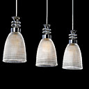 60W hanglamp met drie lampen in mat glazen kap