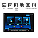 abnehmbaren Panel 7 "Digital-Display 2 DIN In-Dash-Auto-DVD-3D-Benutzeroberfläche Digi-Radio-TV-Bluetooth-ipod-Lenkradfernbedienung-7006s (szc3057)
