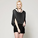 ts naakt en zwart getinte twee losse mouw mini-jurk