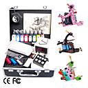 set completo di kit di tatuaggio con 3 cannoni tatuaggio di super potenza progettazione lcd