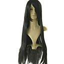 Capless Long Top Grade Quality Synthetic Black Party Wig  + Free Gift