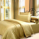 Egyptian Cotton 1600 Tread Count 4-piece Queen-size Duvet Cover Set (Champagne)