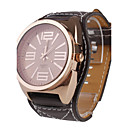 Orologio al quarzo, unisex, cinturino in pelle PU - Marrone