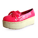 vernice tacco alto piattaforma chiusa piedi con scarpe da luna di miele bowknot più colori disponibili