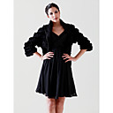 3/ 4-Length Sleeve Rabbit Fur Special Occasion Jacket/ Wrap