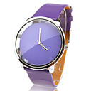 Fashionable Quartz Wrist Watch with Purple PU Band
