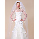 Two-tier Cathedral Wedding Veils With Ribbon Edge