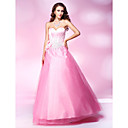 Ball Gown Sweetheart Floor-length Stretch Satin And Tulle Evening Dress