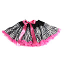 Zebra Print Tulle Girl Dress With Lining