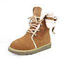 botas de gamuza bajo el talón del tobillo con zapatos de luna de miel con cordones más colores disponibles
