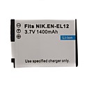 1400mAh cámara de litio EN-EL12 para Nikon s710/s610