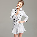 TS Ruffle Hem Trench Coat/ Celebrity Inspired