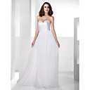 Sheath/Column Sweetheart Floor-length Taffeta And Chiffon Evening Dress