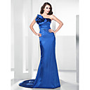 Stretch Satin Trumpet/ Mermaid Sweep Train Evening Dress inspired by Shaun Robinson at the 83rd Oscar