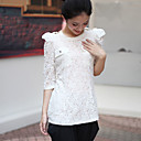 montare pizzo manica lunga t-shirt