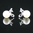 925 Sterling Silver With Freshwater Pearl Stud Earrings (More Colors)
