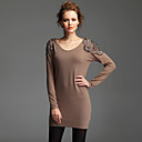 TS Hand-made Beaded V-neck Sweater Dress