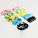 Adaptateur AC/Chargeur Coloré avec Câble de Chargement pour iPhone 4/4S/3G/3GS