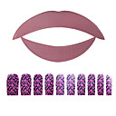 5 Pcs Lip Tattoo and 10 Pcs Nail Stickers