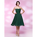 A-line Princess Strapless Sweetheart Knee-length Chiffon Cocktail Dress